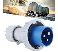 EBTOOLS Prise d'alimentation de bateau, prise d'alimentation 3 broches 220-250 V prise de terre de mise à la terre de bateau marin pour Yath RV