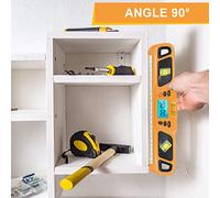 EBTOOLS Protual Magnétique Numérique - Gauge d'angle électronique 4x90 ° Précise avec Affichage LCD rétro-éclairé pour des Mesures Précises (BLACK)