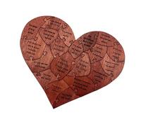 EBTOOLS Puzzle de Coeur en Bois avec des Messages d'amour - La Saint-Valentin Romantique, Le Mariage et l'anniversaire, sont Livrés avec Une Boîte Rangement