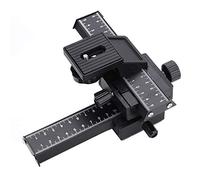 EBTOOLS Rail de mise au point macro, curseur de rail de mise au point macro à 4 voies avec vis de montage 1/4 "pour prise de vue rapprochée