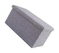 EBTOOLS Rangement de Tissu Pliant Potoman - Replice de Pied Pliable et Boîte de Rangement pour Jouets pour Le Salon et Le Dortoir, Gris (1000 ML)
