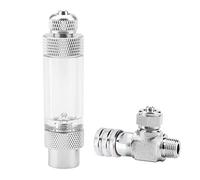 EBTOOLS Régulateur d'aquarium CO2 avec Soupape d'aiguille et Comptoir à Bulles, Accessoire de Poisson en Acier Inoxydable et Facile à Utiliser (Micro-Valve à tête + Bulle de contrôle)