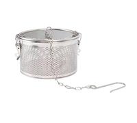 EBTOOLS Répandeur de Boules de thé en Acier Inoxydable avec Chaîne | Panier d'assaisonnement Polyvalent de 12 Cm pour Soupes, Thés et Créations Culinaires (Diamètre 16cm/6.3in)