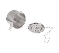 EBTOOLS Répandeur de Boules de thé en Acier Inoxydable avec Chaîne | Panier d'assaisonnement Polyvalent de 12 Cm pour Soupes, Thés et Créations Culinaires (Diamètre 14cm/5.5in)