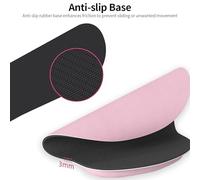 EBTOOLS Repos de Poignet Ergonomique pour Clavier et avec Base en Caoutchouc, Couverture de Tissu Confortable, Gris (PINK)