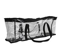 EBTOOLS Sac de Transport Portable de Grande capacité Transparent pour la Collection de CD et de Livres avec Conception en PVC Claire