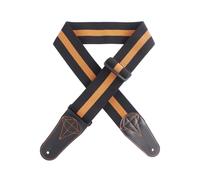 EBTOOLS Sangle de Guitare Confort Elastic Cotton Microfibre Cuir pour Guitares électriques, Basses et Acoustiques - Longueur Maximale de 86,6 Pouces (Noir marron)