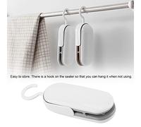 EBTOOLS Scellant à Chaleur à Main pour les Sacs en Plastique - ABS Dispositif de Stockage Alimentaire avec Crochet Pratique, Batterie Non Incluse (GRAY)