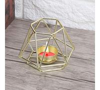 EBTOOLS Small Tealight Geometric Bandlers en Or - Elegant Iron Art for Home Decor, pour Les Mariages et Les Centres de Table de Table (S)