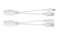 EBTOOLS Splitter de l'injecteur de l'adaptateur POE 12V 12V pour Les Caméras IP et Les Points d'accès et la Solution (White)