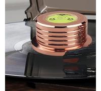 EBTOOLS Stabilisateur de Poids Record élégant avec Bulle de 50 Hz pour Une qualité Sonore Améliorée - Pince de Platine pour Les Audiophiles (Or Rose)