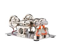 EBTOOLS Stirling Engine Kit Dual Cylinder Generator Model for Science Education and Ning - Les Enfants et Les Siens
