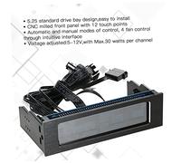 EBTOOLS STW-5043 5.25 '' Contrôleur de Vitesse du Ventilateur avec écran, luminosité et Surveillance Touchables pour Les Performances de Refroidissement Améliorées