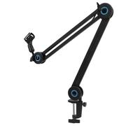 EBTOOLS Support de Bras de Flèche Microphone Professionnel avec Gestion du Câble, Alliage en Aluminium et Conception de Pince en Acier pour le Streaming et l'enregistrement