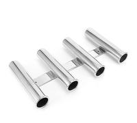 EBTOOLS Support de Tige de Pêche en Acier Inoxydable - Racks de Tube à 4 Tubes à Monture Verticale pour Bateau de Yacht Marin avec Une Installation Facile