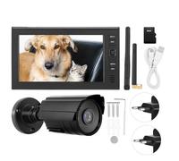 EBTOOLS Système de Sécurité WIFI 7Inch LCD Caméra Infrarouge WIFI sans Fil 4CH Moniteur Sécurité Affichage+Caméras+ Carte TF