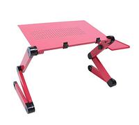 EBTOOLS Table d'ordinateur Pliante Moderne avec Dissipation de Chaleur et Support - Bureau d'ordinateur Portable Rouge Rose (Rose Rouge)