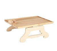 EBTOOLS Table T canapé en Bois Pliable avec Support de Téléphone, Accessoire de canapé de Clamp/Holder-économie d'économie d'espace (Rond) (Rectangulaire)
