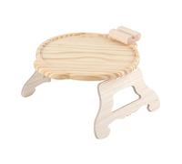 EBTOOLS Table T canapé en Bois Pliable avec Support de Téléphone, Accessoire de canapé de Clamp/Holder-économie d'économie d'espace (Rond)