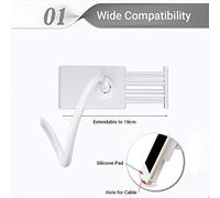 EBTOOLS Tablette et Support de Téléphone à Col de Cygne Flexible de 27 Pouces pour Bureau/Lit/Cuisine, Support avec Pince à Vis de 3 Pouces pour Appareils de 4 à 10,6 (Black)