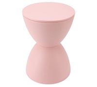 EBTOOLS Tabouret de Sablier Moderne en Forme de Sablier - Table d'appoint en Plastique Rond élégant et Polyvalent pour la Maison, Salle de Bain, Salle d'adaptation en Nordique (Pink)
