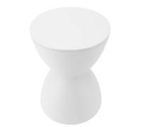 EBTOOLS Tabouret de Sablier Moderne en Forme de Sablier - Table d'appoint en Plastique Rond élégant et Polyvalent pour la Maison, Salle de Bain, Salle d'adaptation en Nordique (White)
