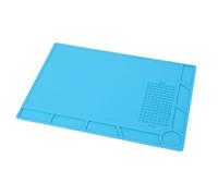 EBTOOLS Tapis de Réparation de Montres Premium - - Pad en Caoutchouc avec des Positions de Vis pour Les Travaux Organisés pour Les Horlogers et Les Professionnels de la Réparation en Gris (Blue)