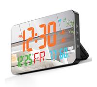 EBTOOLS Température WiFi et Horloge d'humidité avec Affichage LED, à Distance de l'application, étalonnage Automatique, 4- luminosité pour la Maison, Le Bureau et Les Serres (Orange)