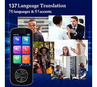 EBTOOLS Traducteur de Langage Intelligent IPS de 3,0 Pouces avec Batterie de 1500mAh et Prise en Charge du Langage 128 pour Facile