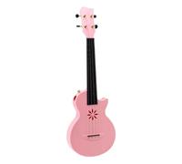 EBTOOLS Ukulélé de Fibre de Carbone de 25 Pouces 4 Cordes Portables Uke pour les Débutants et les Professionnels avec Sac de Transport, pour des Siècles (PINK)