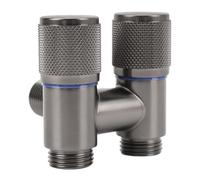 EBTOOLS Vanne en Laiton à Double Commutateur avec Entrée G1 / 2 Pouces et Prise 2 G1 / Pouces pour la Machine à Laver et Divers Appareils