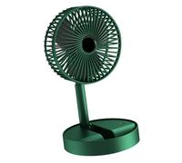 EBTOOLS Ventilateur Télescopique Pliable USB Ventilateur Portable Rechargeable avec une Batterie de 2000mAh, 3 Vitesses pour le Plein Air et à Domicile (GREEN)