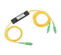 EBTOOLS1 Splitter Optique, PLC 1X2 Séparateur de Fibres Optiques Monomodes PCL SC/UPC Séparateur Optique pour CATV, FTTH, FOS pour Réseau Optique Passif