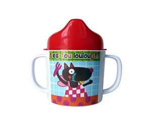 ebulobo T'es Fou Louloup Mug en mélamine Motif loup