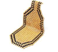 ebuyerfix Galette de siège en perles de bois pour voiture/camionnette/taxi avec perles en bois, housse de chaise en perles, soutien du dos moins douloureux lors de longs trajets
