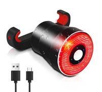EBUYFIRE Feu Arrière Velo Intelligent avec Détection de Freinage, Feu Arrière USB Rechargeable Étanche IPX6, 3 Modes LED, Lumière Arrière Automatique, Montage Universel pour Vélo