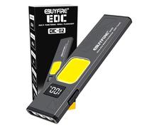 EBUYFIRE Mini Lampe de poche Ultra Plate à Double Source Lumineuse & Lumière Rouge, Petite Lampe de Poche Magnétique avec Clip, pour Camping, Randonnée, Urgence
