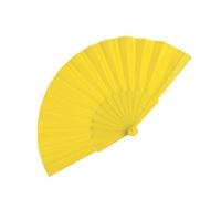 eBuyGB - Lot de 10 éventails, Plastique, Jaune, 22.61 x 11 x 5.59 cm