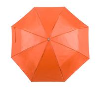 eBuyGB Mini Parapluie de Poche Compact Pliable Ouverture Manuelle télescopique Léger avec poignée de Transport Unisexe, Mixte, Orange, 104 cm