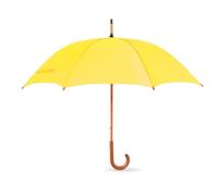 eBuyGB Parapluie classique à manche en bois, Jaune, 41.5 "