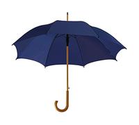 eBuyGB Parapluie Pliable Automatique Classique en Bois avec poignée courbée, Bleu, 90cm Length 105cm Span, Classique