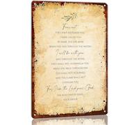 EBVUOZ Isaiah 43 1 3 Panneau en métal avec inscription « Fear Not For I Have Redeemed You Encouraging Bible Verse » Décoration murale chrétienne Nature pour salon Cadeau pour femme homme 30,5 x 20,3