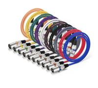 EBXYA Câble XLR Câble Jack XLR Cable dmx Mâle à Femelle Câble de Microphone Professionnel 1M 10pack