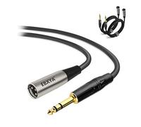 EBXYA Lot de 2 câbles XLR vers jack 6,35 mm TRS vers XLR mâle équilibré 3 m