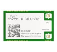 EBYTE Lora RF SMD SPI Module E80 longue distance 5 km Sub-G TCXO WIFI Zigbee BLE 433M/868/915 MHz 2,4 G LR2021 Antenne de qualité industrielle (E80-900M2212S)