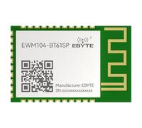 EBYTE Module de transmission de données audio 2,4 G Ble EWM104-BT61S UART port série AT commande BR/EDR bouton de contrôle (EWM104-BT61SP)