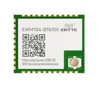 EBYTE Module de transmission de données audio 2,4 G Ble EWM104-BT61S UART port série AT commande BR/EDR bouton de contrôle (EWM104-BT61SX)