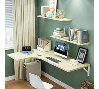 EBZFASO Bureau Pliant Mural Suspendu Table à abattant Peu encombrante for buanderie et Chambre à Coucher, Design Pliable(Mapleleft,80 * 60 * 35cm)
