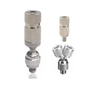 EBZFASO Buses de brumisation, Buse de brumisation en Laiton Haute Pression réglable 360 pivotant 10/24 UNC 0.1-1.0mm 5PC