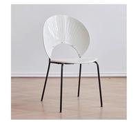 EBZFASO Chaises de Cuisine Chaise de Salle à Manger Coquillage avec Coussin et roulettes, Multicolore, Plusieurs Tailles(White)